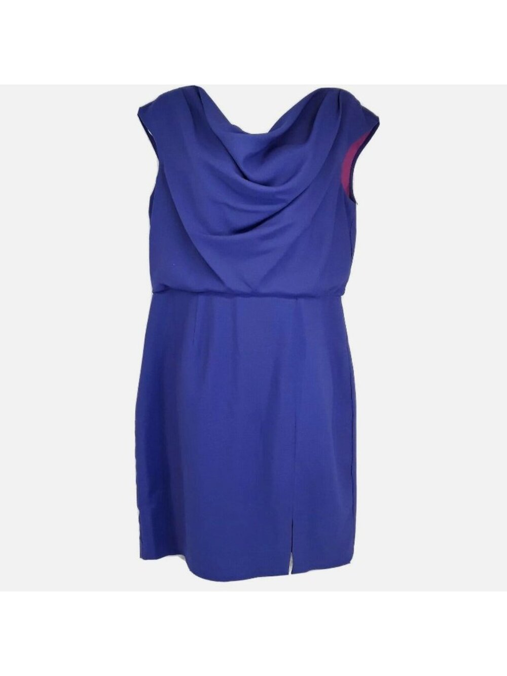 Marc New York by Andrew Marc Dress size 10 Violet Purple Sheath Drape Neck